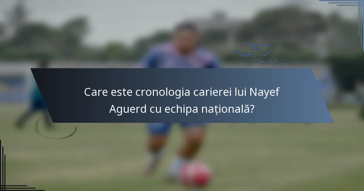 Care este cronologia carierei lui Nayef Aguerd cu echipa națională?